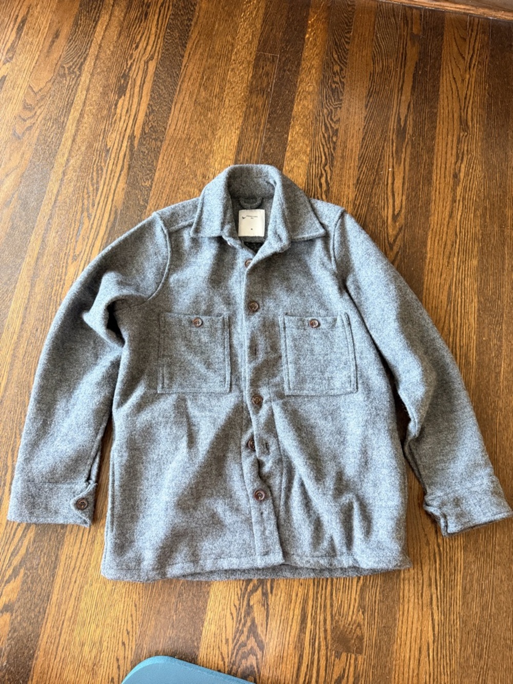 Men's Gray Wool Field Jacket - Classic Military Style
